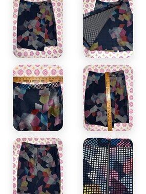 Tina Turk Multicolor Geometric Print Skirt size 4